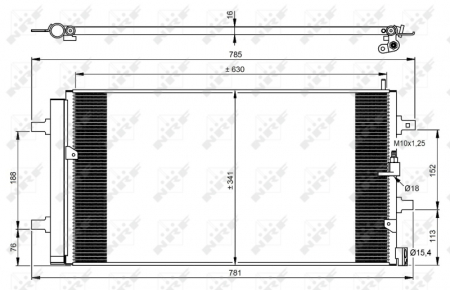 Radiator clima AC - Radiator AC condensator cu uscator potrivit AUDI A6 C7 2.0H 11.11-04.15