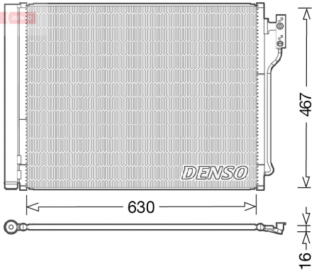 Radiator clima AC - Radiator AC condensator cu uscator potrivit BMW 5 (F10), 5 (F11) 2.0 10.10-02.17