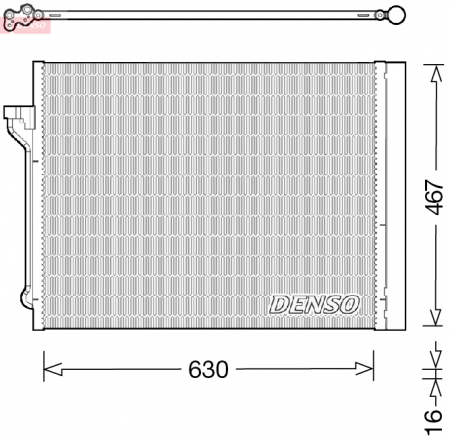 Radiator clima AC - Radiator AC condensator cu uscator potrivit BMW 5 (F10), 5 (F11), 5 GRAN TURISMO (F07), 6 (F12), 6 (F13) 2.5-4.4 06.09-06.18