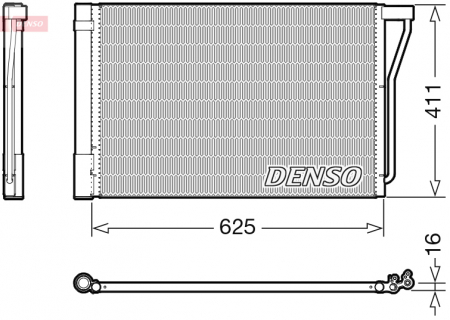 Radiator clima AC - Radiator AC condensator cu uscator potrivit BMW 5 (F10), 6 (F12), 6 (F13) 4.4 09.11-06.18