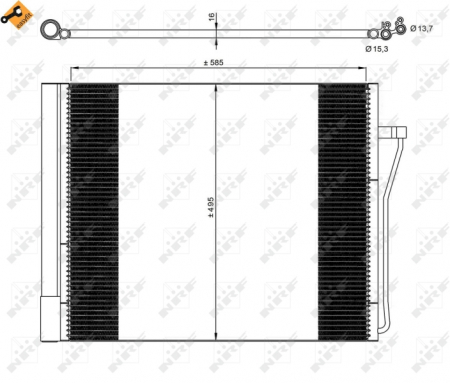 Radiator AC condensator cu uscator potrivit BMW Seria 7 (F01, F02, F03, F04) 4.4/4.4H/6.0 09.08-12.15 [2]