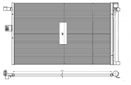 Radiator clima AC - Radiator AC condensator cu uscator potrivit BMW X3 (G01, F97), X4 (G02, F98), X5 (G05), X5 (G05, F95), X6 (G06, F96), X7 (G07) 2.0D-3.0DH 08.17-