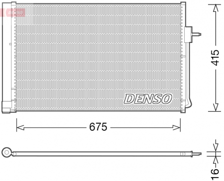Radiator clima AC - Radiator AC condensator cu uscator potrivit CHEVROLET VOLT; OPEL AMPERA 1.4H 11.11-