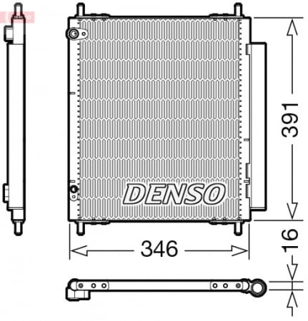 Radiator clima AC - Radiator AC condensator cu uscator potrivit CITROEN C-ZERO; MITSUBISHI I; PEUGEOT ION Electric 07.09-