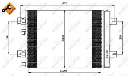 Radiator AC condensator cu uscator potrivit DACIA DUSTER, DUSTER/SUV, LOGAN, LOGAN EXPRESS, LOGAN MCV, SANDERO; LADA LARGUS; RENAULT DUSTER, LOGAN I 1.2-1.6LPG 09.04- [2]