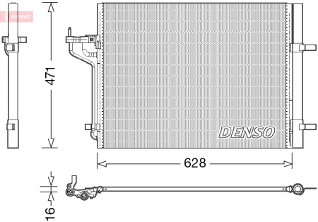 Radiator clima AC - Radiator AC condensator cu uscator potrivit FORD C-MAX II, FOCUS III, GRAND C-MAX 1.6/2.0/2.0D 04.10-