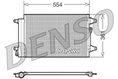 Radiator AC condensator cu uscator potrivit FORD GALAXY I, GALAXY II, S-MAX; SEAT ALHAMBRA; VW SHARAN 1.8-2.8 03.95-06.15 [2]