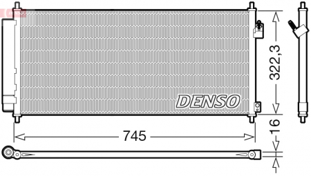 Radiator clima AC - Radiator AC condensator cu uscator potrivit HONDA JAZZ III 1.2/1.3/1.3H 07.08-