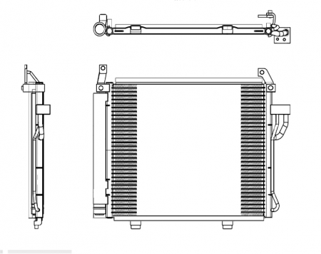 Radiator clima AC - Radiator AC condensator cu uscator potrivit HYUNDAI I10 I 1.0/1.1/1.2 01.08-