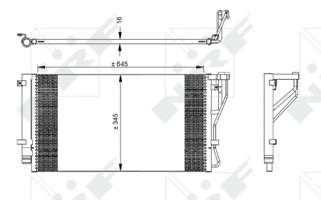 Radiator clima AC - Radiator AC condensator cu uscator potrivit KIA CARENS III 1.6/2.0 09.06-
