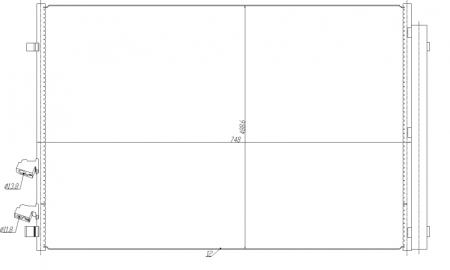 Radiator clima AC - Radiator AC condensator cu uscator potrivit MAN TGE; VW CRdupa, GRAND CALIFORNIA CAMPER 2.0D 09.16-