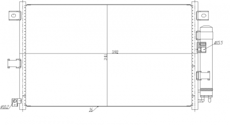 Radiator clima AC - Radiator AC condensator cu uscator potrivit MAZDA MX-5 III 1.8/2.0 03.05-12.14
