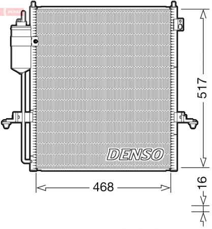 Radiator clima AC - Radiator AC condensator cu uscator potrivit MITSUBISHI L200 / TRITON 2.5D 11.05-12.15