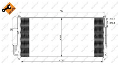 Radiator AC condensator cu uscator potrivit NISSAN MAXIMA VI 3.5 09.06-12.08 [2]