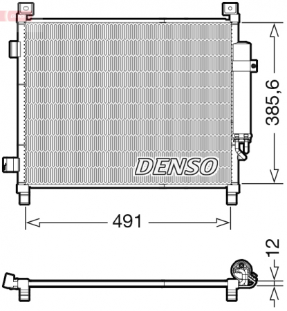 Radiator clima AC - Radiator AC condensator cu uscator potrivit NISSAN NOTE 1.2 06.13-