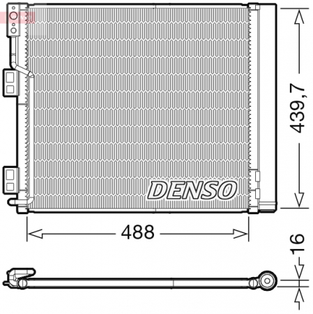 Radiator clima AC - Radiator AC condensator cu uscator potrivit NISSAN NV200, NV200 / EVALIA 1.5D 02.10-