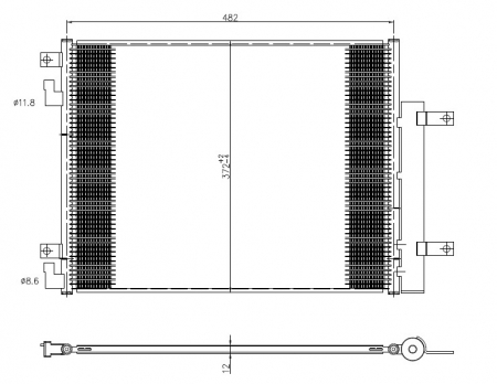 Radiator clima AC - Radiator AC condensator cu uscator potrivit OPEL KARL 1.0/1.0LPG 01.15-03.19
