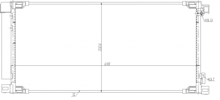 Radiator clima AC - Radiator AC condensator cu uscator potrivit TOYOTA AURIS 1.2 03.15-12.18