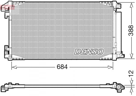 Radiator clima AC - Radiator AC condensator cu uscator potrivit TOYOTA C-HR 1.2 10.16-