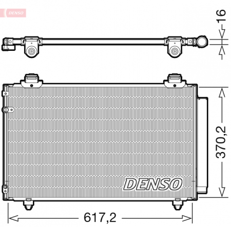 Radiator clima AC - Radiator AC condensator cu uscator potrivit TOYOTA COROLLA VERSO 1.6-2.2D 04.04-03.09