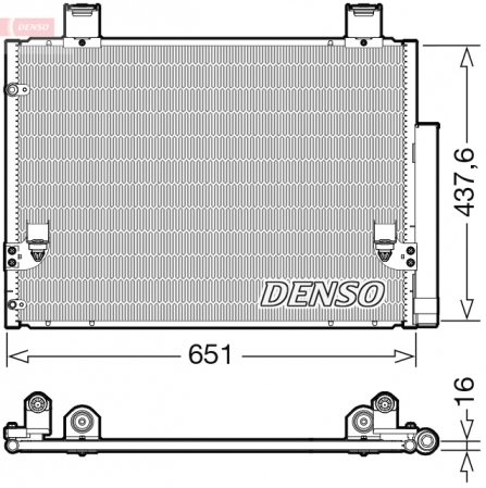 Radiator clima AC - Radiator AC condensator cu uscator potrivit TOYOTA HILUX VII 2.5D/3.0D 03.05-09.15