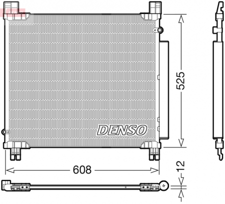 Radiator clima AC - Radiator AC condensator cu uscator potrivit TOYOTA HILUX VIII 2.4D/2.8D 05.15-