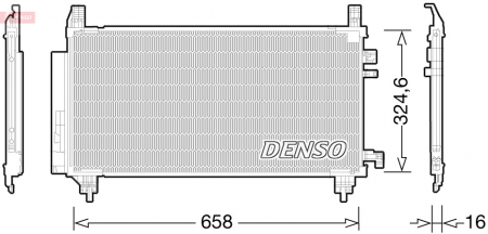Radiator clima AC - Radiator AC condensator cu uscator potrivit TOYOTA YARIS, YARIS / VIOS 1.0/1.3/1.8 09.05-10.13