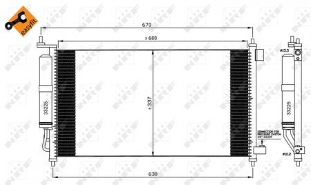 Radiator AC condensator Nissan Micra 1.0/1.2/1.4 '03- [3]
