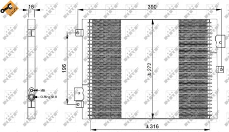 Radiator clima AC - Radiator AC condensator Porsche 911 (04 -) 3.6i-3.8i / Boxster (04 -) 2.7i-3.2i / Cayman (05 -)