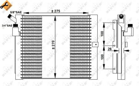 Radiator clima AC - Radiator AC condensator Porsche 911 (964) - 3.3 Turbo / 911 (993) - 3,8 Carrera RS 4 '90-'97