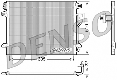 Radiator AC condensator potrivit CHRYSLER VOYAGER V; DODGE GRAND; LANCIA VOYAGER; VW ROUTAN 2.8D-4.0 06.07- [2]
