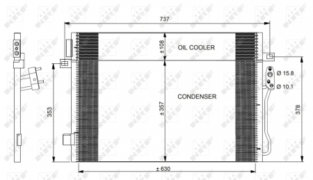 Radiator AC condensator potrivit DODGE JOURNEY 2.4-3.5 06.08- [4]