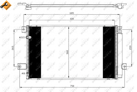 Radiator AC condensator Toyota Avensis (T25) - 2.2 D-CAT 150KM/177KM [3]
