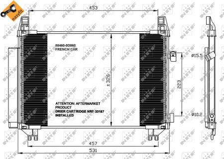 Radiator AC condensator Toyota Yaris 1.4 D-4D [2]