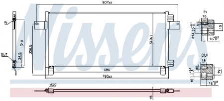 Radiator clima AC - Radiator aer conditionat AC 790x340x16 potrivit MAN TGA, TGX I 03.07-06.19