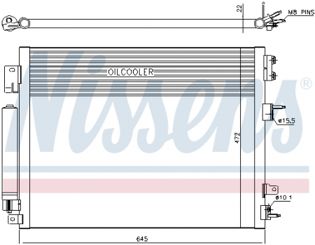 Radiator aer conditionat AC cu uscator potrivit CHRYSLER 300C; DODGE CHARGER; LANCIA THEMA 3.0D-6.4 09.10- [2]