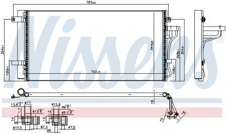 Radiator aer conditionat AC cu uscator potrivit HYUNDAI GRANDEUR, SONATA V 2.0D/2.2D 02.06-12.11 [2]