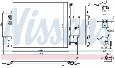 Radiator clima AC - Radiator aer conditionat AC cu uscator potrivit HYUNDAI KONA, KONA/SUV; KIA NIRO Electric 04.18-