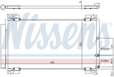 Radiator aer conditionat AC cu uscator potrivit LEXUS IS II 2.2D 08.05-07.12 [2]