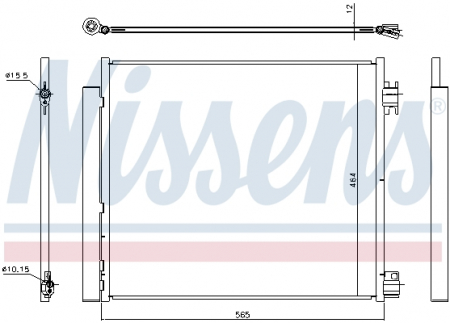 Radiator clima AC - Radiator aer conditionat AC cu uscator potrivit NISSAN QASHQAI II, X-TRAIL III; RENAULT ESPACE V, KADJAR, KOLEOS II 1.2-2.0D 11.13-