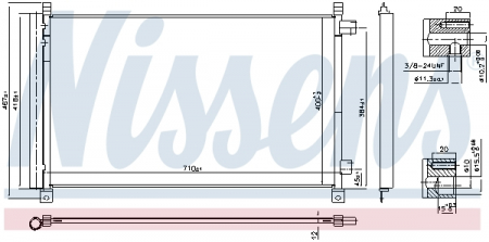 Radiator aer conditionat AC cu uscator potrivit NISSAN X-TRAIL III; RENAULT KOLEOS II 2.0/2.5 09.14- [2]