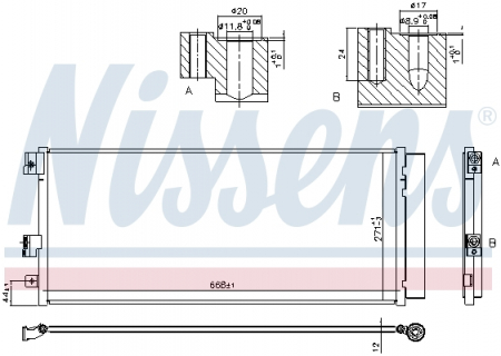 Radiator aer conditionat AC cu uscator potrivit OPEL ADAM, CORSA E 1.0-1.6 07.14- [2]