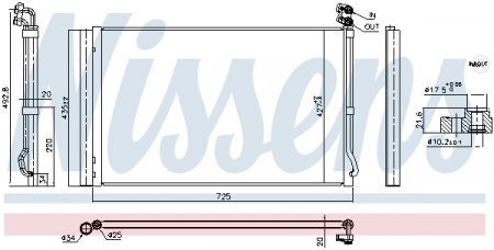 Radiator clima AC - Radiator aer conditionat AC cu uscator potrivit TESLA MODEL X Electric 09.15-