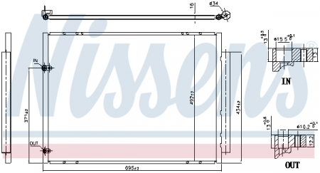Radiator clima AC - Radiator aer conditionat AC cu uscator potrivit TOYOTA SIENNA 3.3/3.5 12.04-12.10