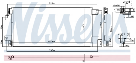 Radiator aer conditionat AC potrivit CHRYSLER SEBRING; DODGE AVENGER, CALIBER; JEEP COMPASS, PATRIOT 2.0D-2.4 06.06- [2]