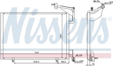 Radiator clima AC - Radiator aer conditionat AC potrivit FORD B-MAX, FIESTA VI, TOURNEO COURIER B460, TRANSIT COURIER B460, TRANSIT COURIER B460/MINIVAN 1.0 09.12-