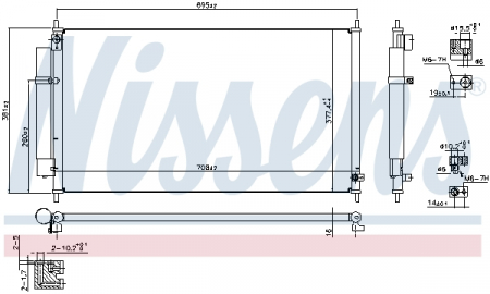 Radiator clima AC - Radiator aer conditionat AC potrivit HONDA CITY IV 1.3 10.05-07.08
