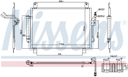 Radiator clima AC - Radiator aer conditionat AC potrivit NISSAN PATHFINDER IV 2.5H 10.13-