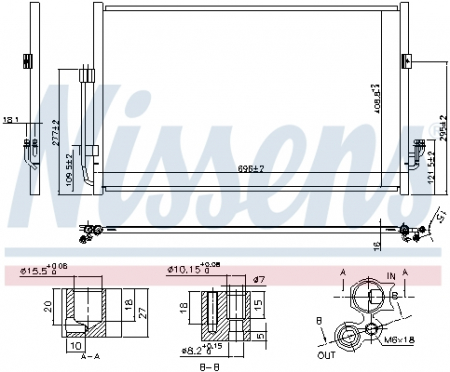 Radiator clima AC - Radiator aer conditionat AC potrivit NISSAN TEANA II 2.5/3.5 07.08-09.13
