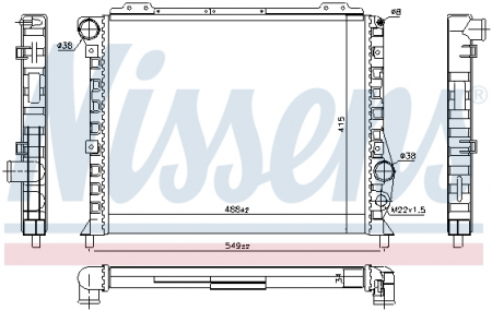 Radiator apa - Radiator apa racire motor ALFA ROMEO 164, 75, 90 2.0/2.5 intre 1984-1998